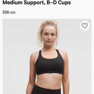 lululemon athletica Black Sports Bra